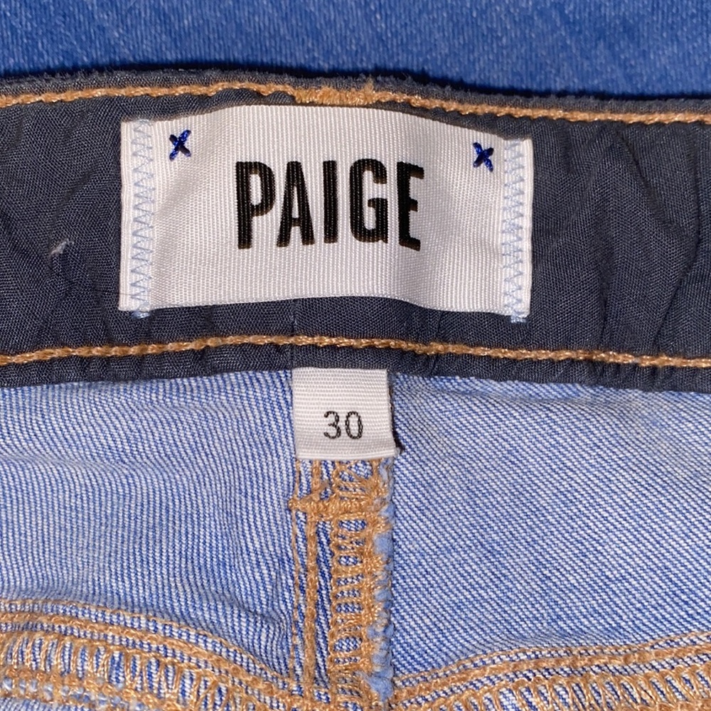 PAIGE Huxton ultra skinny light denim jeans with raw distressed legs - Picture 8 of 9